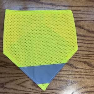 Small (14-16" neck) 1 of 1 Safety Vest Dog Bandana With Snaps, Reflective, Hi-Vis Elysse’s Pieces