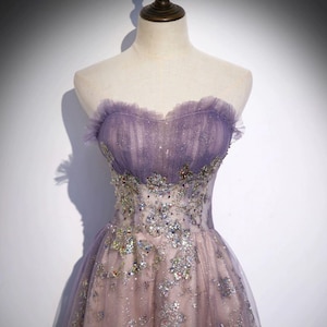 Purple Prom Dress,Birthday Graduation Bridesmaid Dress,Cocktail Dress,Elegant Party Dress,Party Dress,Evening Ball Gowns,Formal Dress Fairy