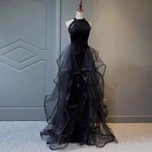 Black Prom Dress,Fairy Ball Dress,Evening Party Dress,Birthday Graduation Bridesmaid Dress,Cocktail Dress,Elegant Party Dress,Party Dress