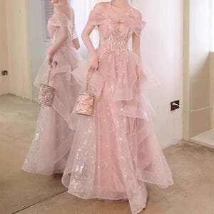 Sweetheart Pink Prom Dress,Fairy Ball Dress,Birthday Graduation Bridesmaid Dress,Cocktail Dress,Elegant Party Dress,Gift for her,Party Dress