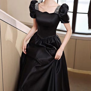 Black Prom Dress,Fairy Ball Dress,Birthday Graduation Bridesmaid Dress,Cocktail Dress,Elegant Party Dress,Formal Woman Dress,Evening Dress