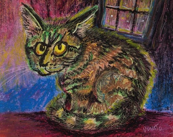 Cat Grumpy Art Print by John Donato