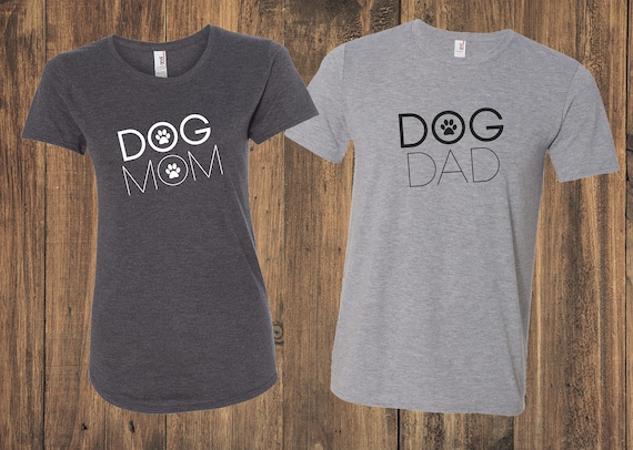 Dog Mom Dog Dad shirts | Etsy