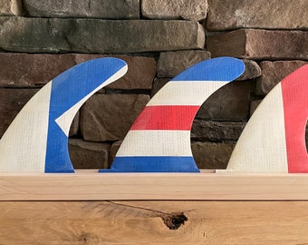 3 Surfboard Fin Set w/ Nautical Letters