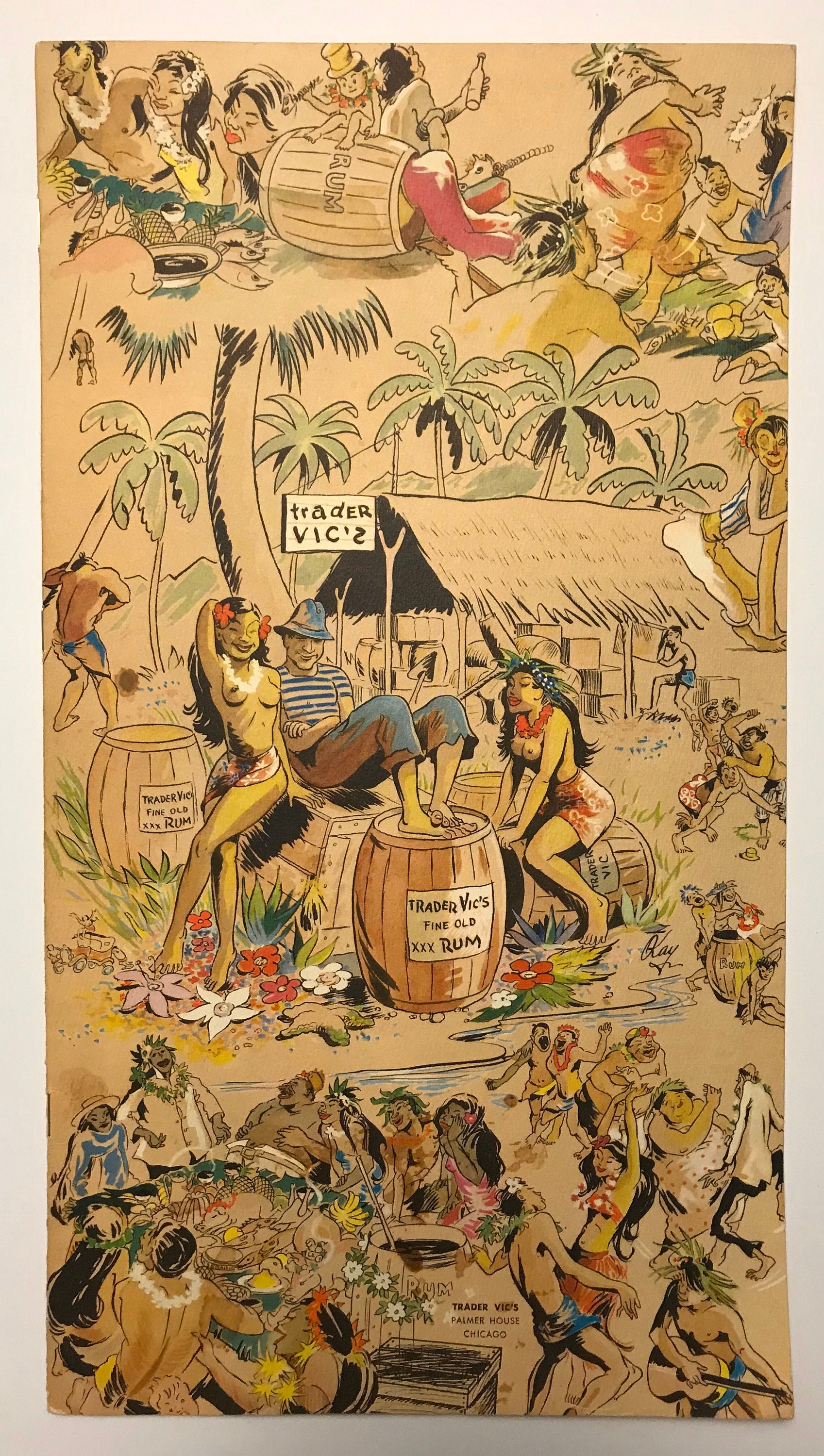 Trader Vic's Cocktail Menu Art Giclee Print - Etsy