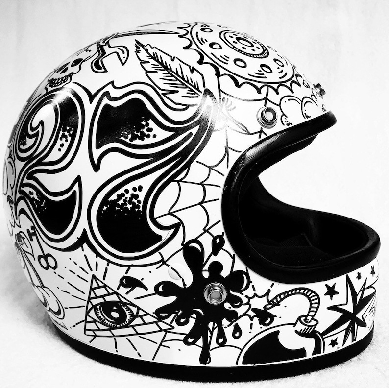 Custom Painted Motorcycle Helmet Designs does NOT Include Etsy