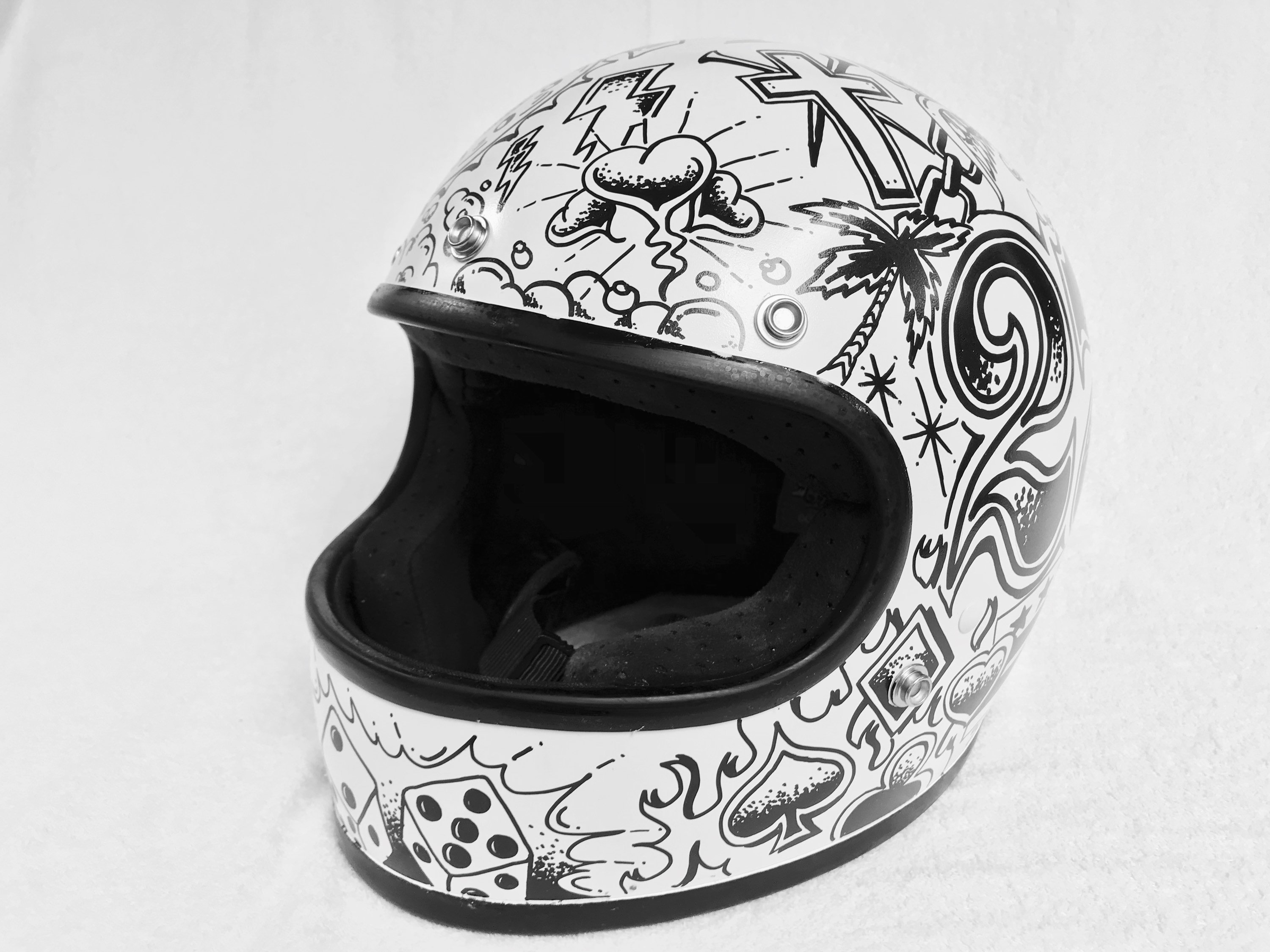 Custom Painted Motorcycle Helmet Designs does NOT Include Helmet