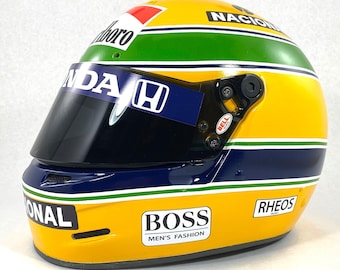 Casque F1 peint personnalisé Senna Tribute (Formule 1, Red Bull, Verstappen, Hamilton)