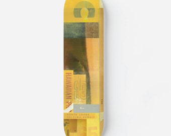Planche à roulettes, « Hawaiian Haze », reproduction originale de collage de surf, Hawaï, surf, Tiki, surf, art du surf