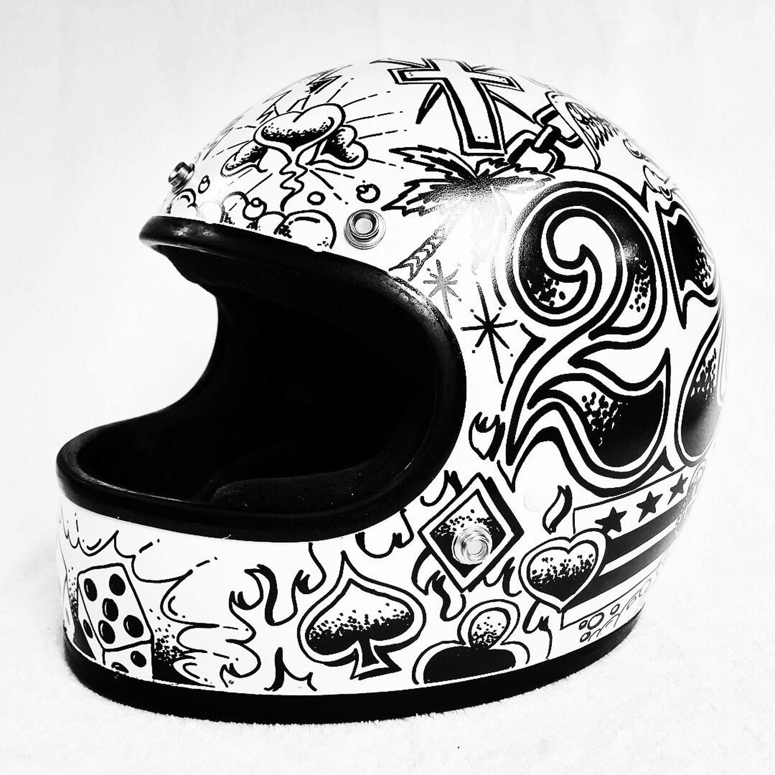 Custom Painted Motorcycle Helmet Designs does NOT Include Etsy