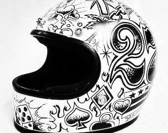 Custom Painted Motorcycle Helmet Designs (Does NOT Include Helmet)