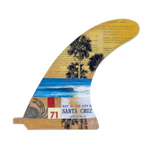 Santa Cruz Surf Art Surfboard Fin Collage (8inch)