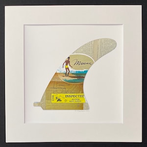 Moana - Hawai’i Giclee Print Surf Art Surfboard Fin Collage