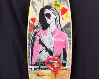 Planche de surf personnalisée, Surf, Art surf, Portrait, Décoration de plage, Hawaï