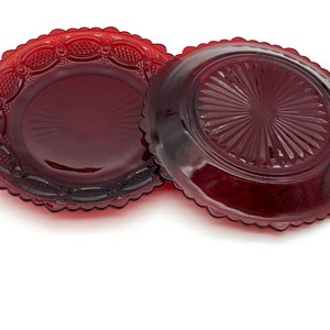 Avon Cape Cod Ruby Red Salad Plates