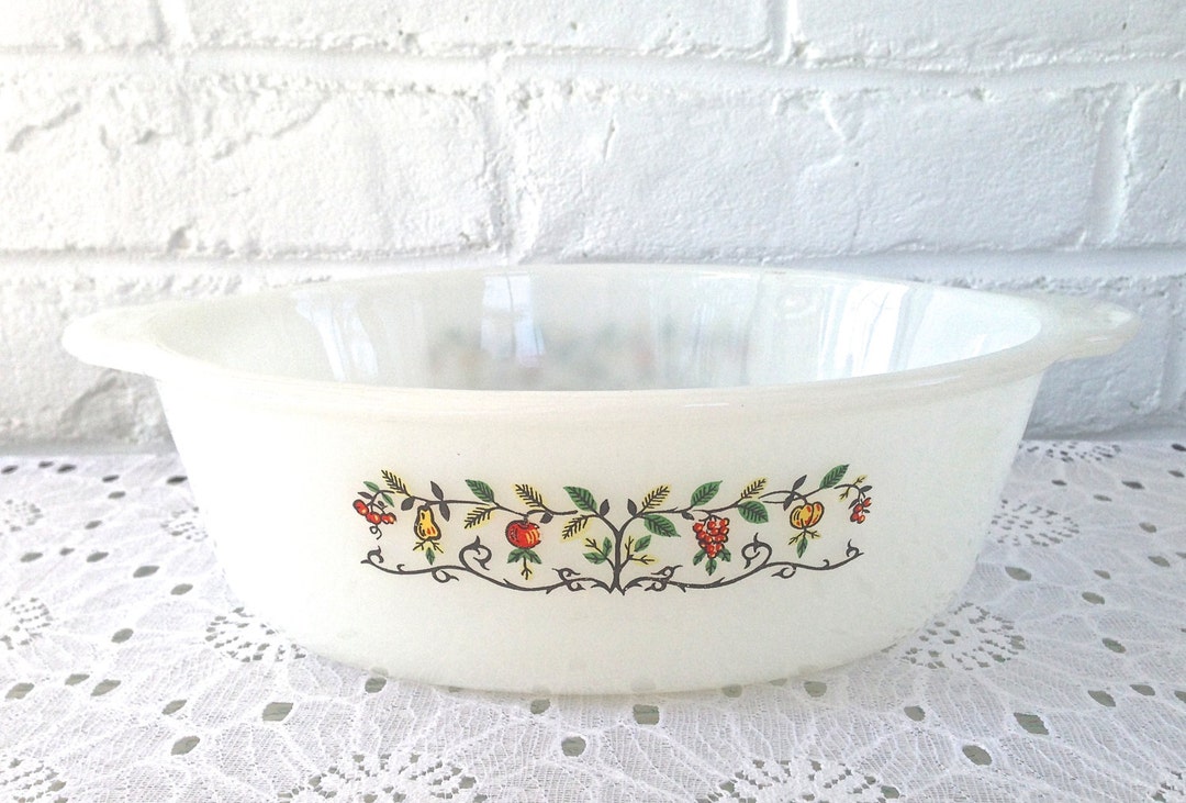 食器 Fire-King Anchorwhite Baking Pan Anchor Hocking Fire King White Decal Ovenware - Etsy