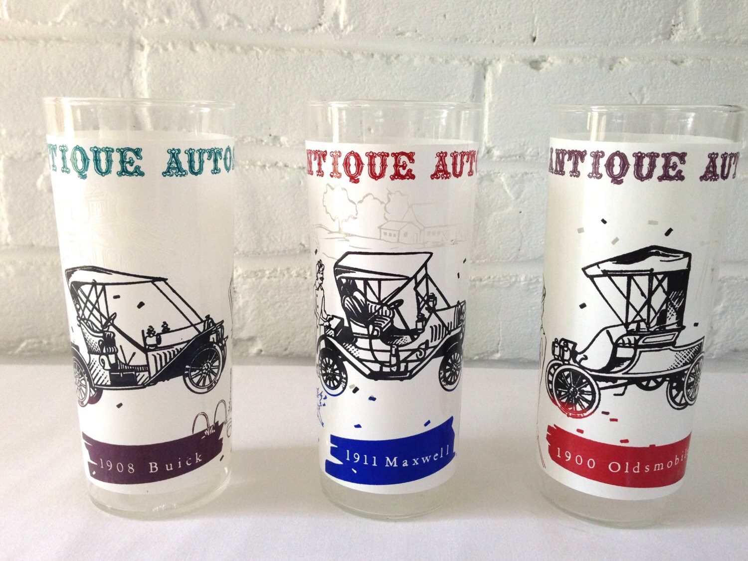 Anchor Hocking Antique Automobile Tumblers - Etsy
