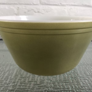 Federal Glass Company Avocado Green Mixing Bowl