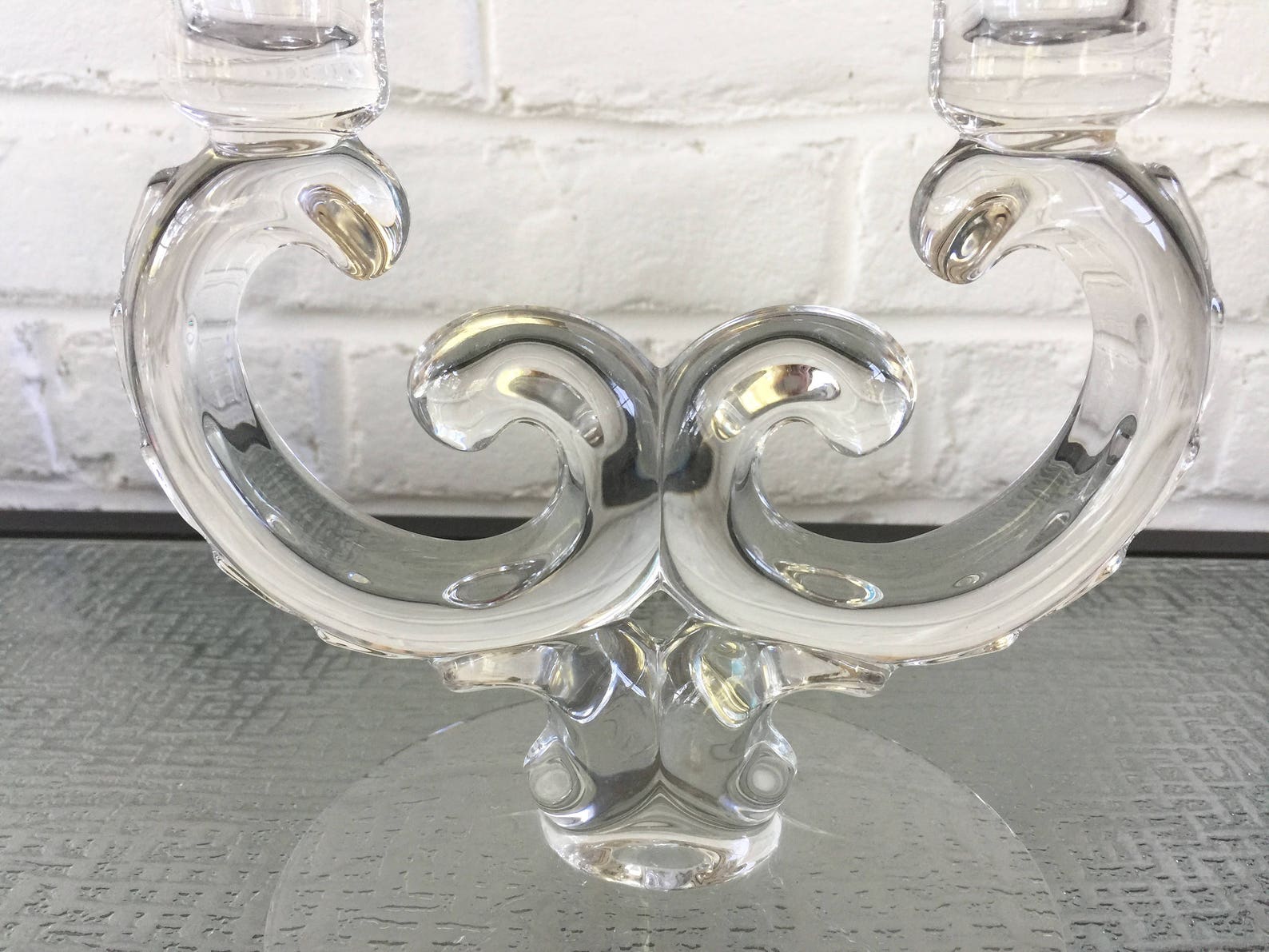 Fostoria Glass Century Pattern Double Candlestick Holders Etsy