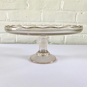 Jeannette Glass Company Harp Pattern Cake Stand