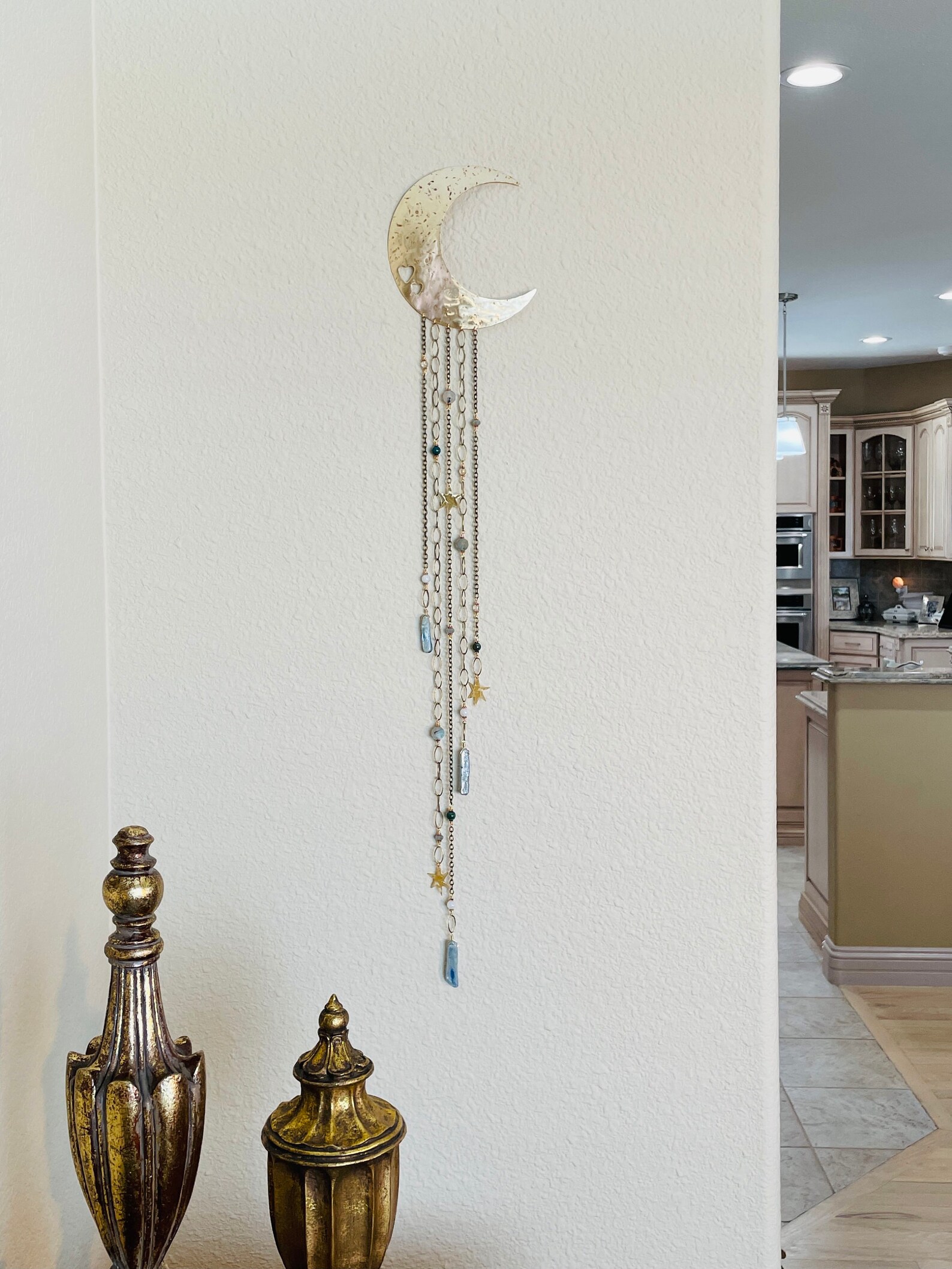 Crescent Moon Wall Art Crescent Moon Wall Hanging Brass Moon Etsy