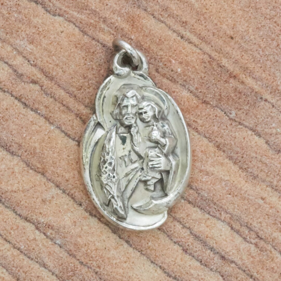 Silver Christian Saint Joseph Necklace Pendant. St Joseph and Etsy