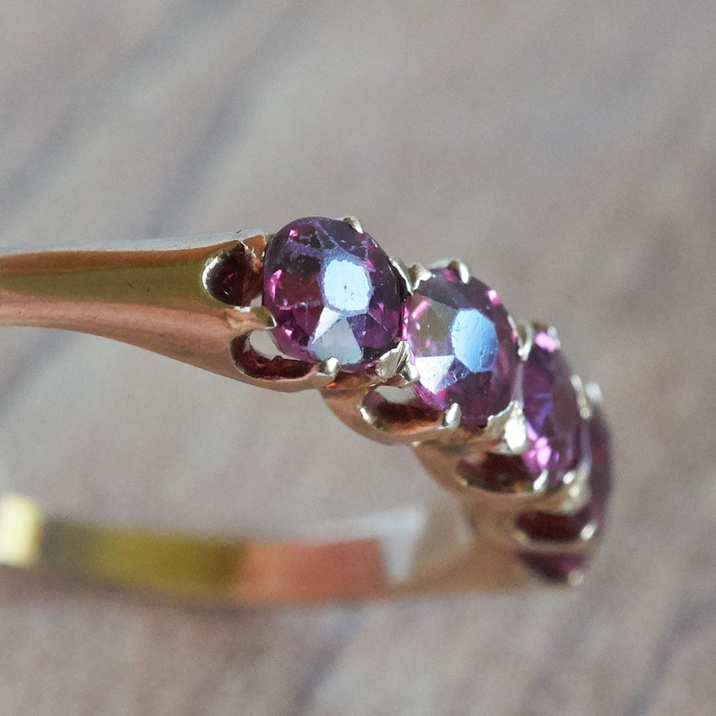 Wedding Band Wedding Ring September Birthstone Five Sapphire Pink Stone Band Ring 1.0 Carats Natural Pink Sapphires 14K Gold Ring