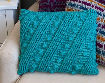 Diagonals and Clusters: A Crochet Pillow Pattern