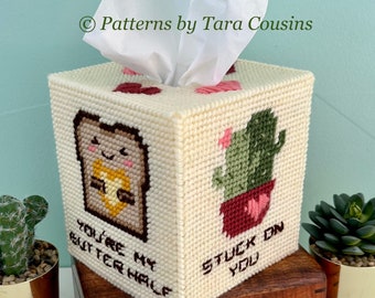 Love is in the Air - Plastic Canvas Tissue Box Pattern