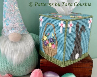 Easter Celebration Plastic Canvas Tissue Box Pattern