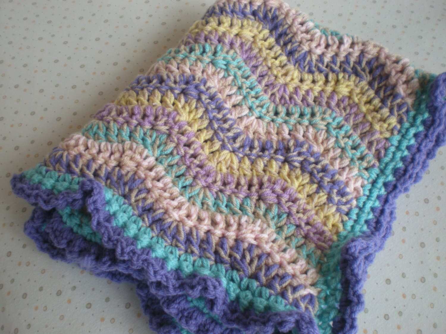 Crochet Pattern Baby Blanket Spring Rainbow Quick & Cozy Etsy