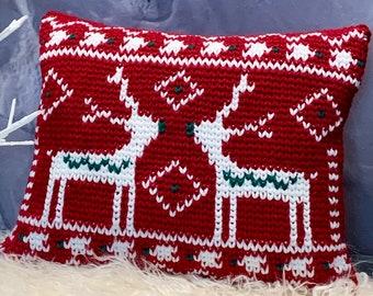 Holiday Reindeer - A Crochet Pillow Pattern