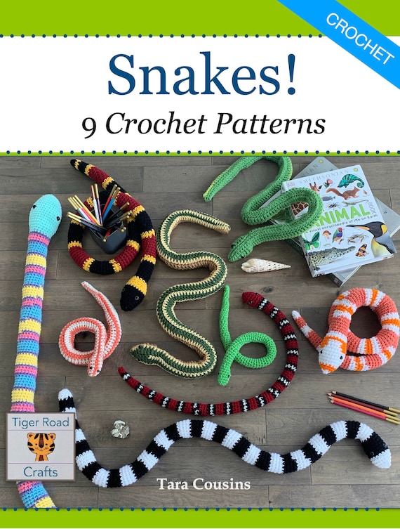 Crochet Snakes- PDF Crochet Ebook with 9 Snake Patterns