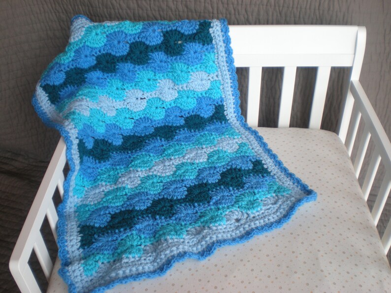 Ocean Waves A Crochet Baby Blanket Pattern Etsy