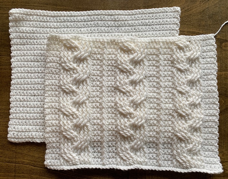 A Crochet Pillow Pattern White Braided Cables