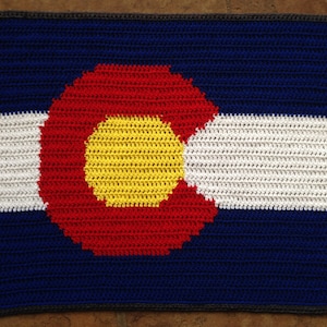 4 Sizes - Colorado Flag Blanket - PDF Crochet Pattern