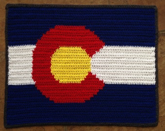 4 Sizes - Colorado Flag Blanket - PDF Crochet Pattern