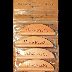 Leather Uke Pick Best Selling Ergonomic by HonuPicks-Ukulele Pick (5-Pack)