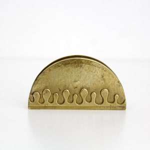 Vintage Brutalist Brass Napkin Holder