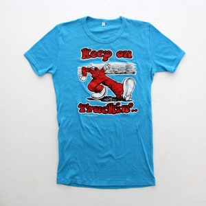 ヴィンテージTシャツ // 希少な1960年代のKeep on Truckin Robert CrumbオリジナルTシャツ