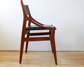 Vintage Mid-Century Modern Teak Chair by Vestervig Eriksen for Brdr. Tromborg // Denmark, 1960's