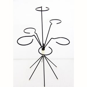 Vintage Wire Plant Stand // Display Stand // Mid Century Modern Flower Etagere // Metal Plant Display // Flower Rack