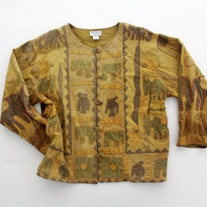 Amazing Vintage made in India Patchwork Jacket // 1980's Indian Boho Folk Cotton Jacket with Pockets //Hand Stitch Ethnic Hippie Festival
