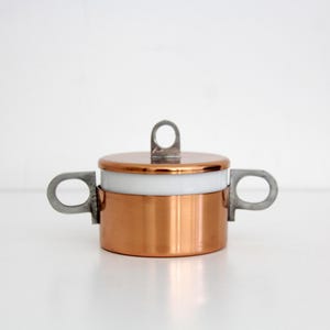 Azucarero vintage Rama con tapa de cerámica y cobre
