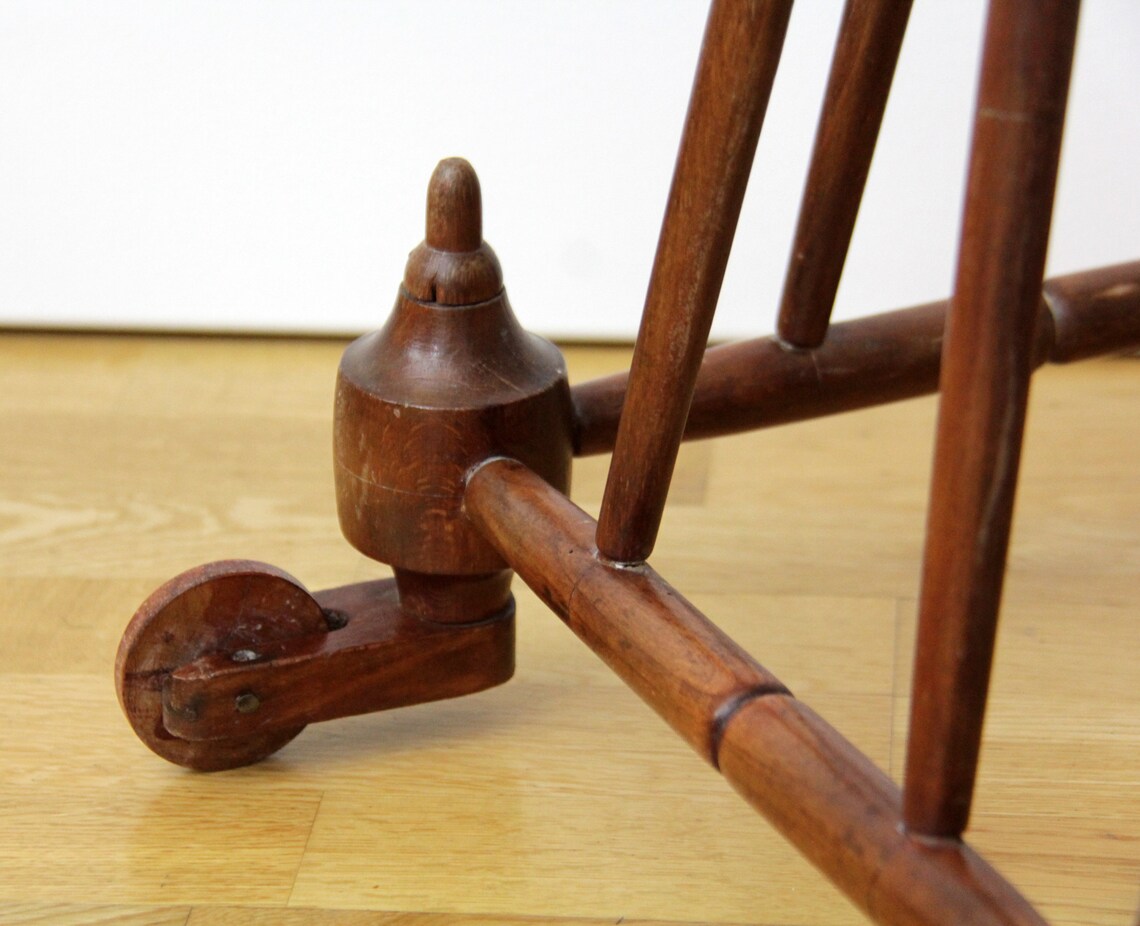 Antique Baby Walker // Hand Made Wooden Rolling Baby Walker // Etsy