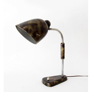 Vintage lamp // 30&#39;s 40&#39;s Distressed Bauhaus Desk Lamp // Vintage Industrial Loft