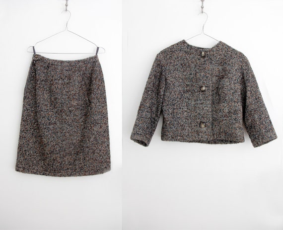 Vintage skirt and jacket set // 50s skirt suit //