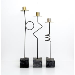 Vintage IKEA Kräsen candle holders by Ehlen Johansson // Scandinavian Vintage Modernist Candle Holder // Set of three