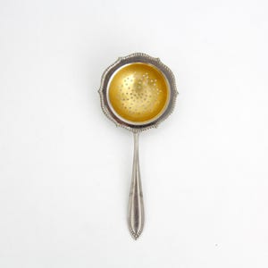 Vintage Silver Over the Cup Tea Strainer