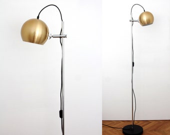 Vintage Eyeball Floor Lamp // Adjustable Globe Shade Floor Lamp